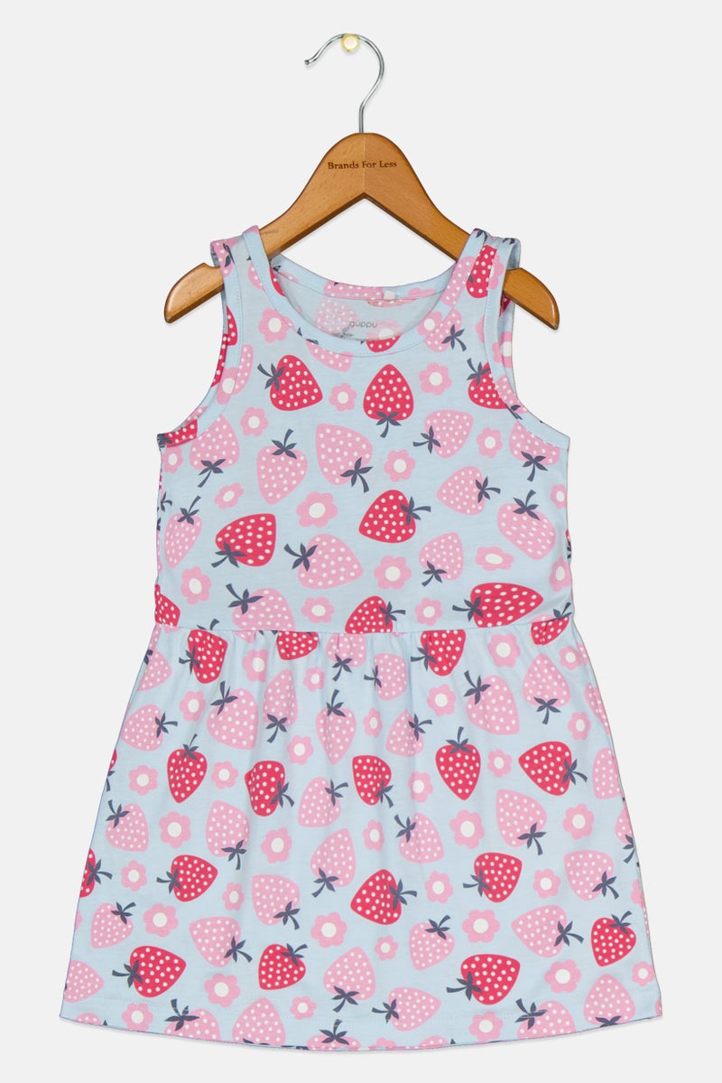 guppy Kids Girl Allover Print Sleeveless Dress, Multicolor - Image 2